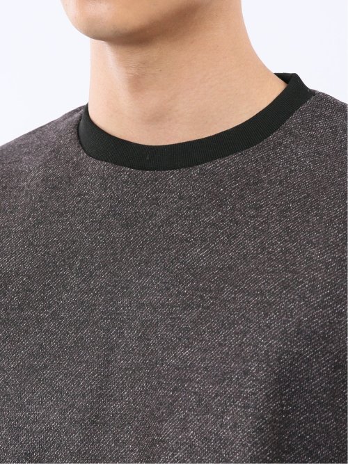 裏起毛ツイル クルーネック長袖Tシャツ