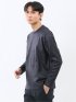 裏起毛ツイル クルーネック長袖Tシャツ