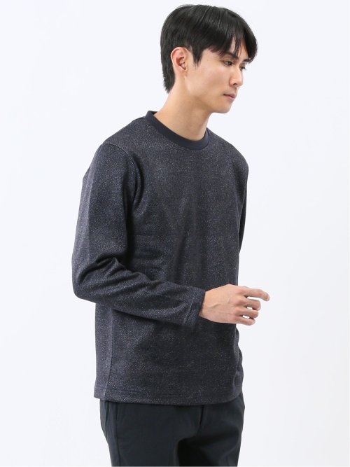 裏起毛ツイル クルーネック長袖Tシャツ