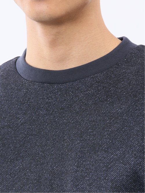 裏起毛ツイル クルーネック長袖Tシャツ