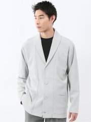 綿混鹿の子 ショールカーディガン