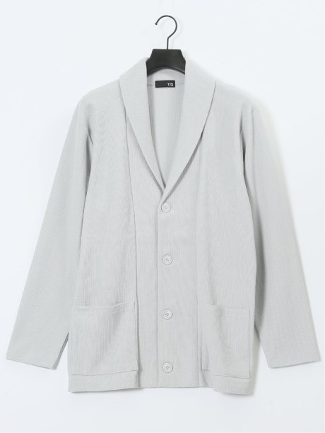 綿混鹿の子 ショールカーディガン