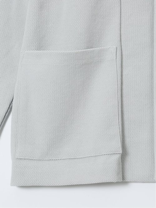 綿混鹿の子 ショールカーディガン