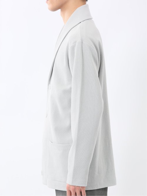 綿混鹿の子 ショールカーディガン