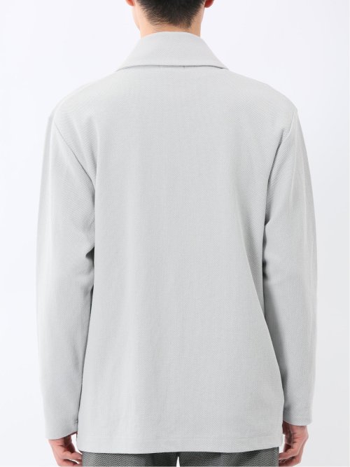 綿混鹿の子 ショールカーディガン