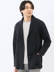 綿混鹿の子 ショールカーディガン