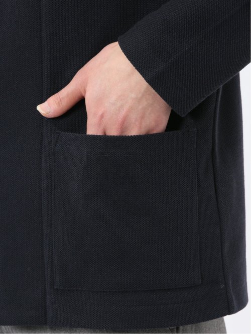 綿混鹿の子 ショールカーディガン