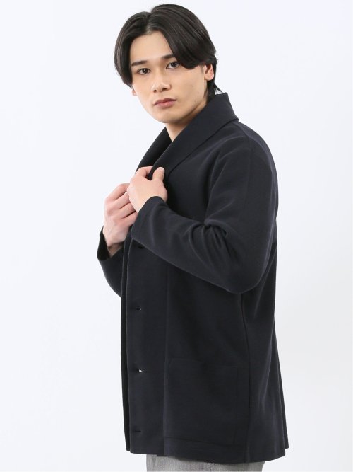 綿混鹿の子 ショールカーディガン