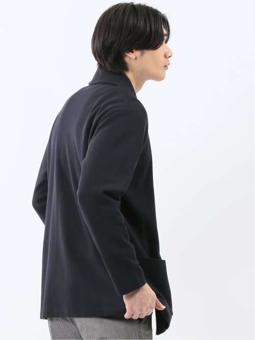 綿混鹿の子 ショールカーディガン