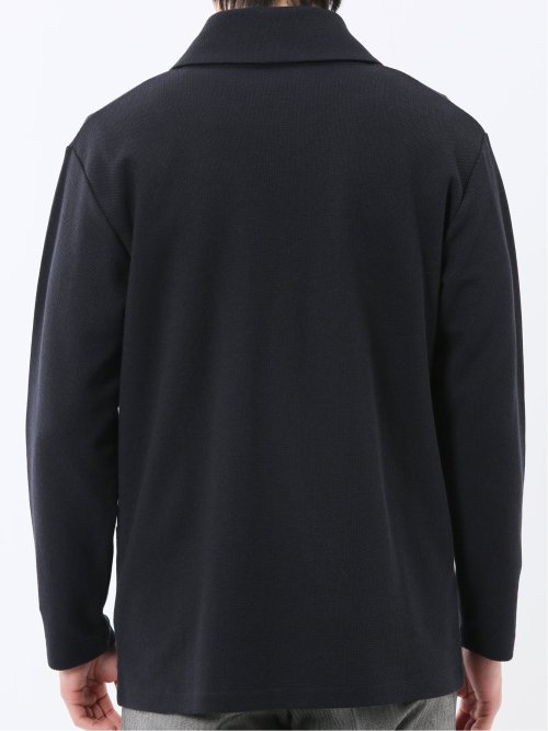 綿混鹿の子 ショールカーディガン