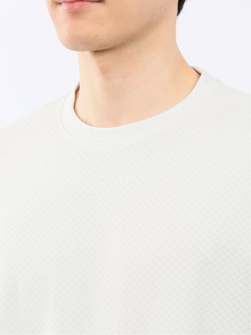 チェック ジャガード クルーネック 半袖 Tシャツ