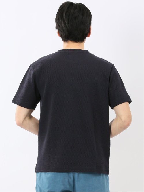 チェック ジャガード クルーネック 半袖 Tシャツ