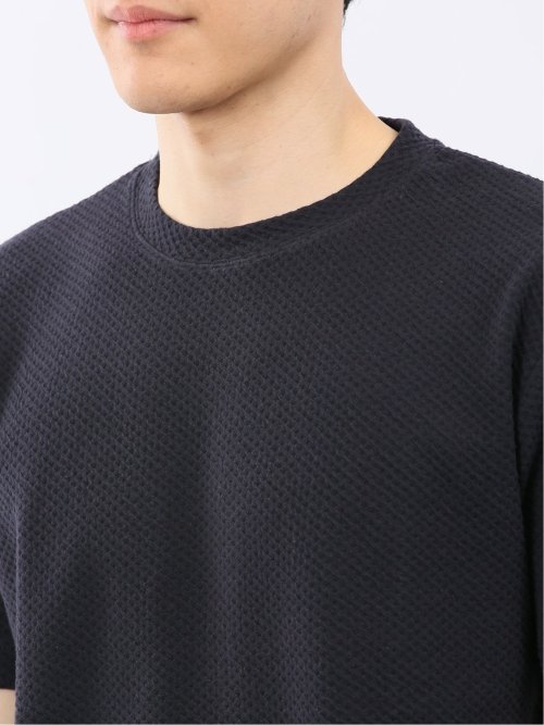 チェック ジャガード クルーネック 半袖 Tシャツ