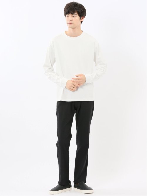 ソロナ天竺 クルーネック 長袖Tシャツ