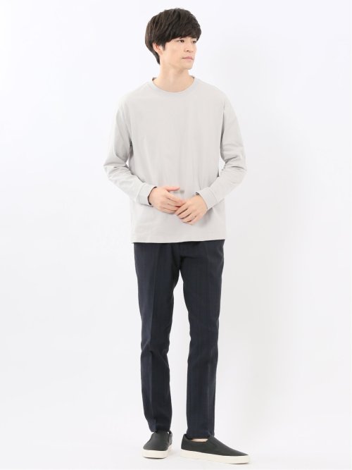 ソロナ天竺 クルーネック 長袖Tシャツ