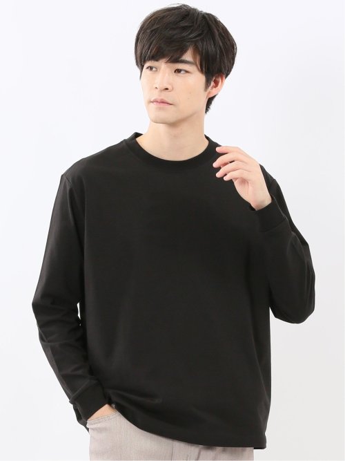ソロナ天竺 クルーネック 長袖Tシャツ