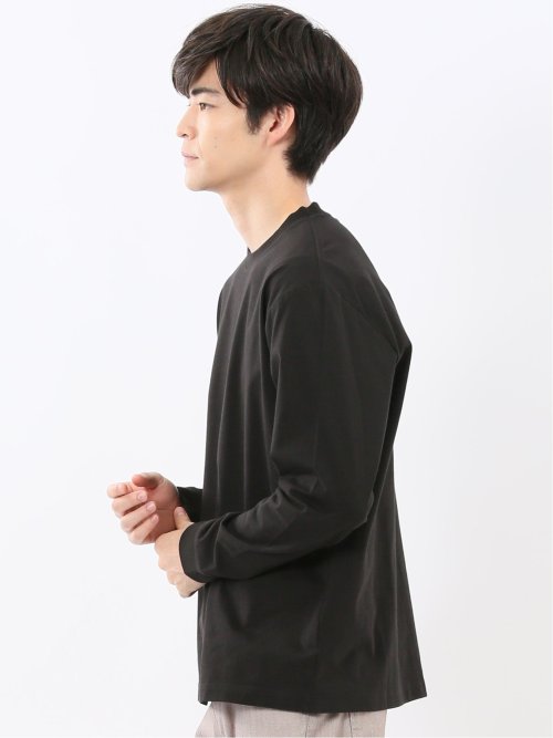 ソロナ天竺 クルーネック 長袖Tシャツ