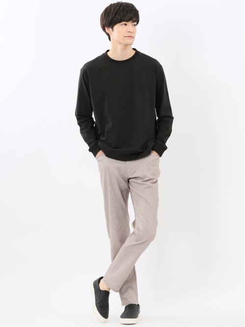 ソロナ天竺 クルーネック 長袖Tシャツ