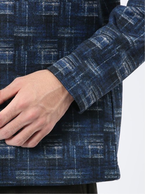 裏起毛チェック クルーネック長袖Tシャツ