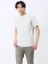 メッシュ かすれプリント クルーネック半袖Tシャツ