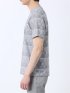メッシュ かすれプリント クルーネック半袖Tシャツ