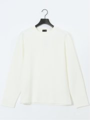 ジオメトリックジャガード クルーネック長袖Tシャツ