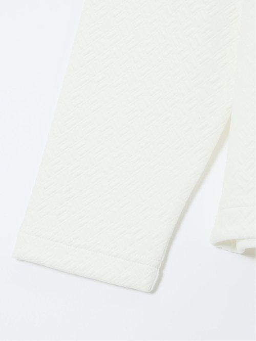 ジオメトリックジャガード クルーネック長袖Tシャツ