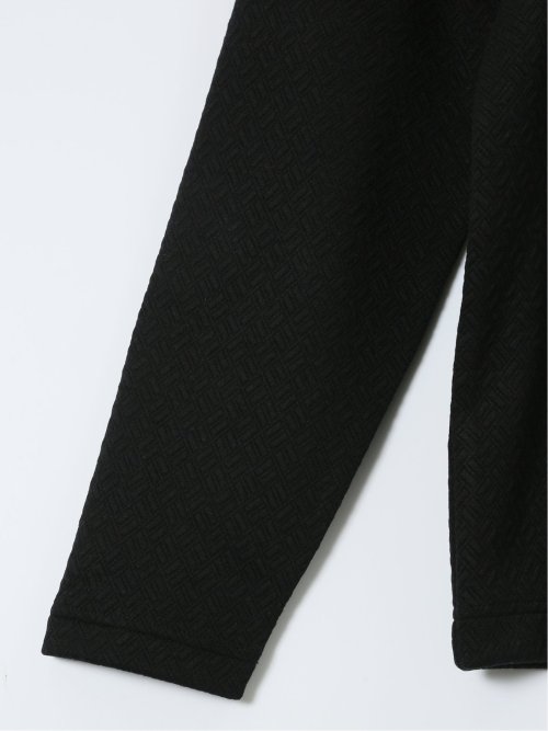 ジオメトリックジャガード クルーネック長袖Tシャツ