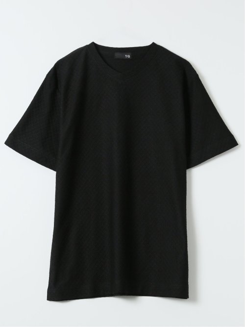 ループ ジャガード Vネック 半袖 Tシャツ
