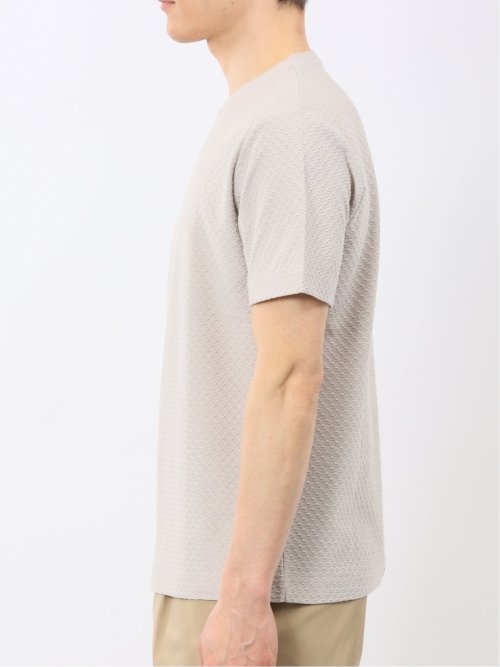 ループ ジャガード Vネック 半袖 Tシャツ