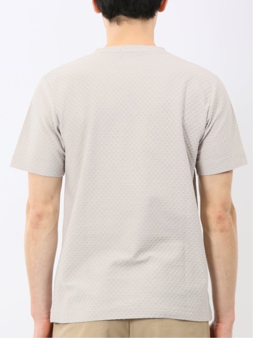 ループ ジャガード Vネック 半袖 Tシャツ