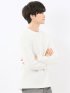 千鳥ジャガード クルーネック長袖Tシャツ