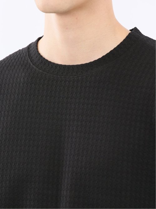 千鳥ジャガード クルーネック長袖Tシャツ