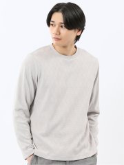 アーガイルジャガード クルーネック長袖Tシャツ