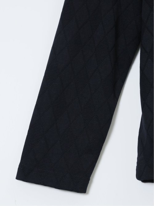 アーガイルジャガード クルーネック長袖Tシャツ