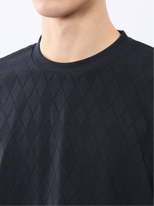アーガイルジャガード クルーネック長袖Tシャツ