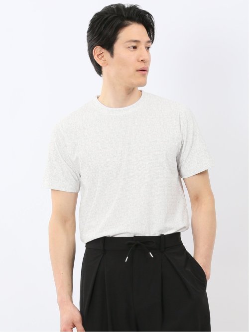 かすれプリント クルーネック 半袖 Tシャツ