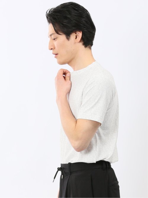 かすれプリント クルーネック 半袖 Tシャツ
