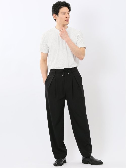 かすれプリント クルーネック 半袖 Tシャツ