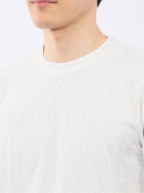 かすれプリント クルーネック 半袖 Tシャツ