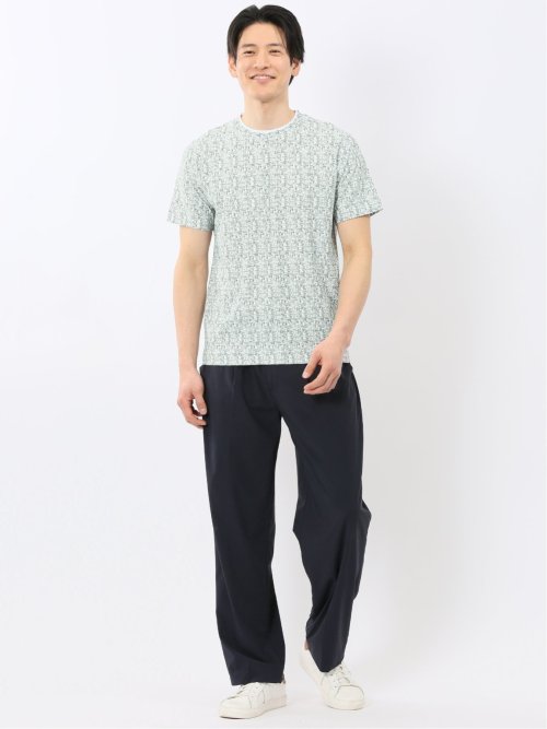 かすれプリント クルーネック 半袖 Tシャツ