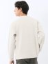 ウェーブジャガード クルーネック長袖Tシャツ