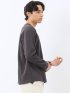 ウェーブジャガード クルーネック長袖Tシャツ