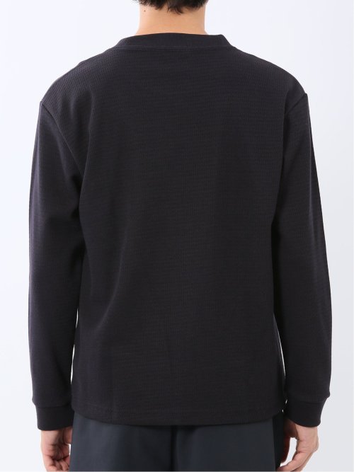 ウェーブジャガード クルーネック長袖Tシャツ