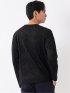 Tシャツ メンズ 長袖 クルーネック 幾何学 ジオメトリック リンクス ジャガード