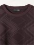 Tシャツ メンズ 長袖 クルーネック 幾何学 ジオメトリック リンクス ジャガード