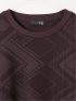 Tシャツ メンズ 長袖 クルーネック 幾何学 ジオメトリック リンクス ジャガード