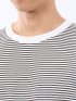 マルチボーダー クルーネック長袖Tシャツ