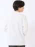 Tシャツ メンズ 長袖 クルーネック 綿混 ワッフル ジャガード