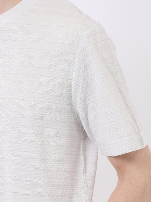 ポップコーン ボーダー Vネック 半袖 Tシャツ